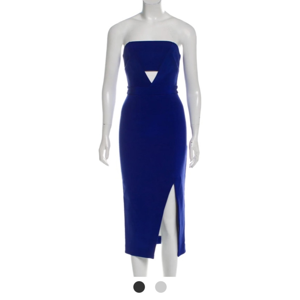 $395 msrp Nicholas silk strapless silk dress Revolve flawed